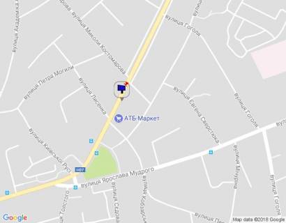 Billboard B in Brovary, 6х3  m. Brovari, st. Kiivs'ka, 174, za 70m do povorotu na st. Lisenka, cerez 50m do magazinu "ATB", cerez 85m pisla povorotu na st. Mikoli Kostomarova scheme