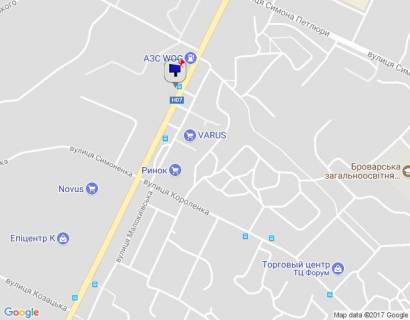 Billboard A in Brovary, 6х3  m. Brovari, st. Kiivs'ka, 331, bila avtobusnoi zupinki, navproti magazinu ATB, za 90m do magazinu "Varus", za 90m do zaizdu na rinok, za 220m do povorotu na st. Vasila Simonenka ta st. Korolenka, cerez 95m pisla AZS "WOG", cerez 115m pisla scheme