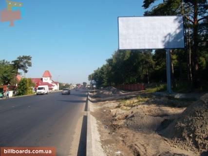 Billboard A in Gostomel, 6х3  smt. Gostomel', trasa M-07 "Kiiv-Kovel'", km 21+650 pravo scheme