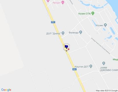 Billboard B in Kozin, 6х3  Konca-Zaspa, trasa R-01, km 32+150 pravo, povorot na s. P'atihatki (st. Anatolia Solov'anenka), za 150m do avtobusnoi zupinki scheme