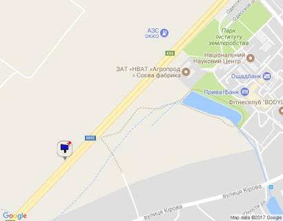 Billboard A in Chabani s. Cabani, trasa M-05 Kiiv-Odesa, km 15+960 pravo, cerez 580m pisla AZS OKKO, za 370m do AZS Marshal, verh scheme