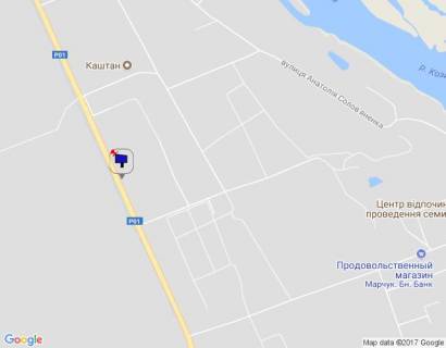 Billboard B in Kozin, 6х3  Konca-Zaspa, trasa R-01, km 33+000 livo, za 130m do avtobusnoi zupinki ta kotedznogo mistecka "Sosnovij Bir", za 220m do povorotu na s. P'atihatki scheme