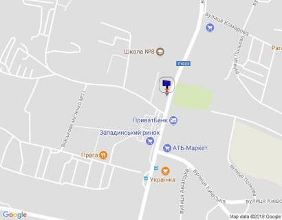 Billboard B in Vasylkiv, 6х3  m. Vasil'kiv, st. Dekabristiv, navproti 192 (bila v'izdu v v/m 11)  scheme