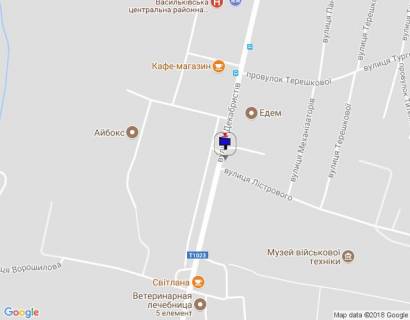 Billboard B in Vasylkiv, 6х3  m. Vasil'kiv, st. Dekabristiv, 68 povorot na hlibzavod scheme