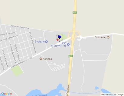 Billboard B in Uman, 6х3  m. Uman', st. Vizvoliteliv, za 230m do viizdu na trasu M-05 (st. Banderi Stepana), cerez 175m pisla avtobusnoi zupinki ta 235m pisla povorotu na st. Pikovec'ka scheme