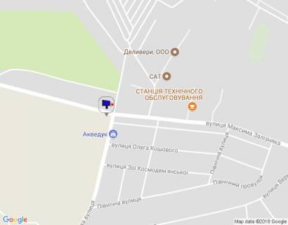 Billboard B in Uman, 6х3  m. Uman', perehresta z st. Zavods'ka ta st. Maksima Zaliznaka, cerez 165m pisla avtobusnoi zupinki, doroga na s. Gorodec'ke scheme