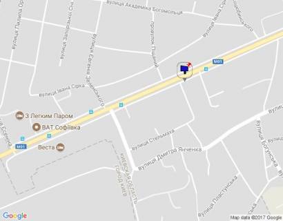 Billboard B in Brovary, 6х3  m. Brovari, st. Kiivs'ka, 60, navproti avtobusnoi zupinki, za 310m do perehresta z st. Evgenia Zelens'kogo scheme