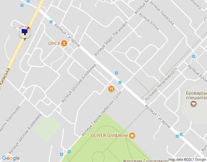 Billboard B in Brovary, 6х3  m. Brovari, st. Kiivs'ka, 292, navproti AZS "KLO", cerez 150m pisla perehresta z st. V'aceslava Cornovola ta st. Gagarina, cerez 200m pisla magazinu Sil'po ta restoranu KFC scheme