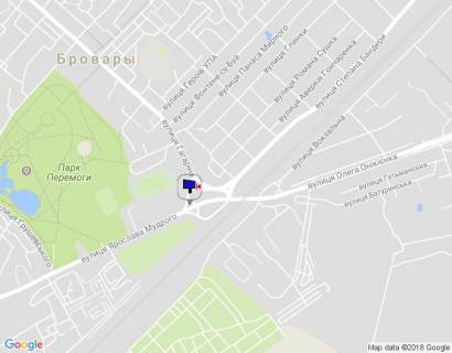 Billboard A in Brovary, 6х3  m. Brovari, st. Aroslava Mudrogo, bila mostu, rozv'azka z st. Stepana Banderi, st. Geroiv Ukraini, st. Olega Onikienka, za 60m do avtobusnoi zupinki, za 140m do AZS KLO scheme