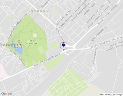 Billboard B in Brovary, 6х3  m. Brovari, st. Aroslava Mudrogo, bila mostu, rozv'azka z st. Stepana Banderi, st. Geroiv Ukraini, st. Olega Onikienka, za 60m do avtobusnoi zupinki, za 140m do AZS KLO scheme