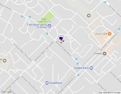 Billboard A in Brovary, 6х3  m. Brovari, st. Cornih Zaporozciv, 54, za 60m do rozvilki z st. Marii Lagunovoi, za 180m do TC Forum ta avtobusnoi zupinki, cerez 270m pisla povorotu na bul'var Nezaleznosti scheme