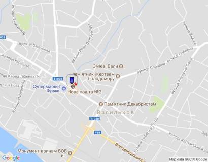 Citylight B in Vasylkiv, 1,2х1,8  m. Vasil'kiv, st. Grusevs'kogo, 17A, central'na plosa scheme