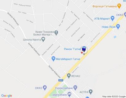 Billboard B in Gatne, 6х3  s. Gatne, trasa M-05 Kiiv-Odesa, km 14+580 pravo, MEGA MARKET GATNE, navproti ZK Atria Siti, pered Novou Linieu, AZS SOCAR, cerez 500m pisla povorotu na Hotiv, Gatne, Krukivsinu, niz scheme