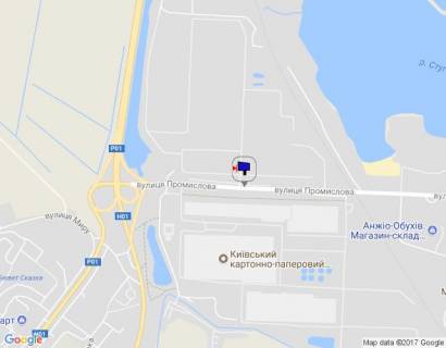 Billboard B in Obukhiv, 6х3  m. Obuhiv, st. Promislova, 1, navproti Kiivs'kogo kartonno-paperovogo kombinatu scheme