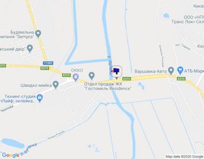 Billboard B in Irpin, 6х3  m. Irpin', trasa M-07 "Kiiv-Kovel'", km 23+200 pravo, mist cerez r. Irpinka, viizd z mista, cerez 375m pisla AZS OKKO, za 400m do magazinu ATB, za 450m do magazinu FORA, verh scheme