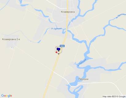 Billboard B in With. Ksaverivka s. Ksaverivka, trasa M-05 Kiiv-Odesa, km 57+270 pravo, cerez 1150m pisla povorotu na s. Pincuki ta s. Ksaverivka 2-ga scheme