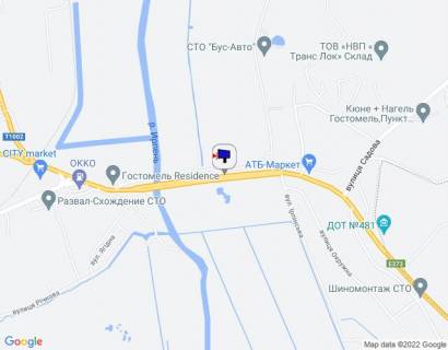 Billboard B in Irpin, 6х3  m. Irpin', trasa M-07 "Kiiv-Kovel'", km 22+900 pravo, mist cerez r. Irpinka, cerez 850m pisla rozvilki Irpin'-Gostomel'-Buca, ZK "Gostomel' Rezidens", niz scheme