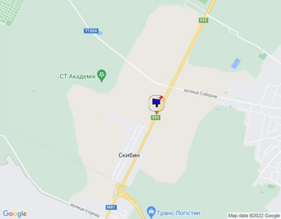 Billboard A in Skibin, 6х3  с. Скибин, чернігівська траса, траса М-01 "Київ-Чернігів-Нові Яриловичі", км 39+450 ліво, вул. Київська, через 950м після повороту на с. Велика Димерка, через 1.1км після АЗС "АМІК" scheme