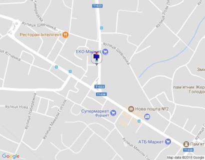 Billboard A in Vasylkiv m. Vasil'kiv, st. Dekabristiv, 1, 50 m vid perehresta z st. Grusevs'kogo, navproti EKO-Market scheme