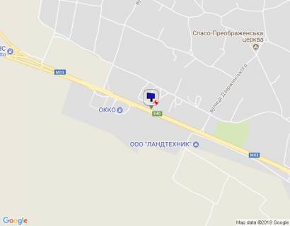 Billboard A in Ivankiv, 6х3  с. Іванків, харківська траса, траса М-03 "Київ-Харків", км 45+500 ліво, перед КПП ДАІ м. Бориспіль, за 150м до АЗС ОККО, через 400м після повороту на вул. Дзержинського scheme