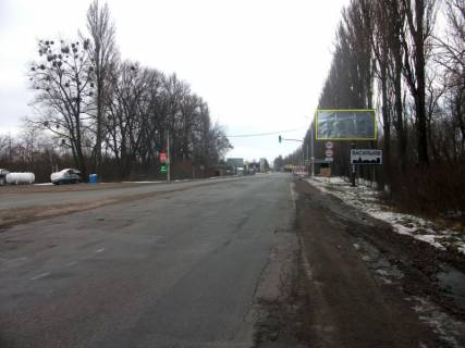 Billboard A in Vasylkiv, 6х3  m. Vasil'kiv, st. Dekabristiv, v'izd u m. Vasil'kiv zi storoni Kieva, pered zupinkou, pered AZS KLO Photo 1