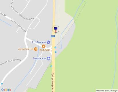 Billboard A in Lisniki (Kiev region), 6х3  Dniprovs'ke sose, trasa N-01 "Kiiv-Znam'anka", km 20+700 livo, cerez 100m pisla povorotu na s. Lisniki scheme