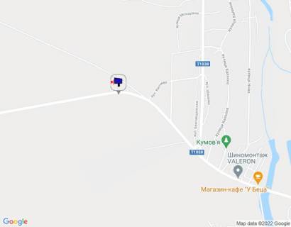 Billboard A in Kalynivka, 6х3  smt. Kalinivka, za 200m do povorotu na st. Kvitneva, za 400m do povorotu na st. Molodizna, za 650m do povortu na st. Blagovisens'ka ta s. Danilivka scheme