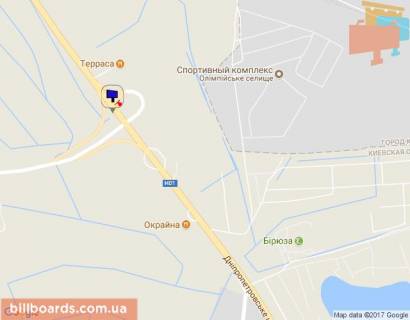Billboard B in Kiev roads, 12х3  Dniprovs'ke sose, trasa N-01 "Kiiv-Znam'anka", km 25+120 pravo, rozv'azka na s. Krenici, livij scheme