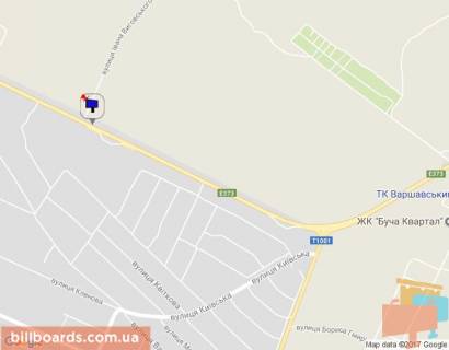 Billboard B in Vorzel, 6х3  m. Buca, trasa M-07 "Kiiv-Kovel'", km 32+000 pravo, navproti AZK  BRSM, ZK "Forest Lend" scheme