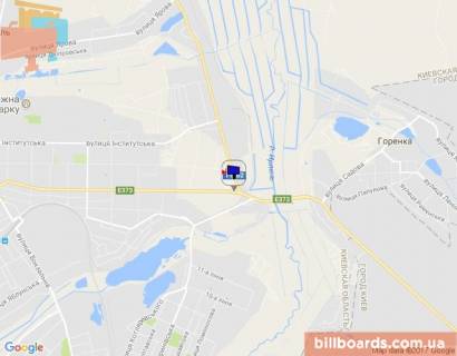Billboard B in Bucha, 6х3  m. Buca, trasa M-07 "Kiiv-Kovel'", km 24+100 pravo, st. Sevcenka, ZK "Aviator", napramok z Buci, v'izd v Gostomel', za 100m do povorotu na Irpin', verh scheme