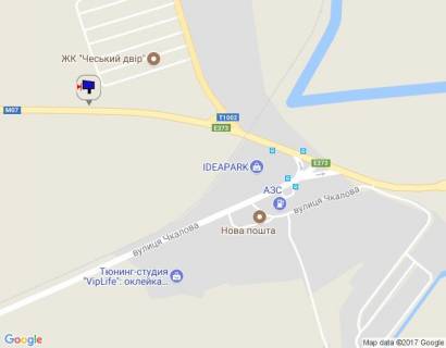 Billboard B in Bucha, 6х3  m. Buca, trasa M-07 "Kiiv-Kovel'", km 24+600 pravo, st. Sevcenka, zaizd do ZK "Aviator", viizd z Buci v Irpin', Gostomel', pered rozv'azkou Irpin'-Gostomel'-Kiiv, verh scheme