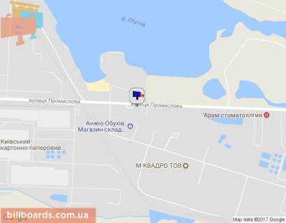 Billboard B in Obukhiv, 6х3  m. Obuhiv, st. Promislova, 14, bila AZS Ukrnafta scheme