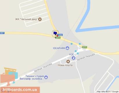Billboard B in Irpin, 6х3  m. Irpin', trasa M-07 "Kiiv-Kovel'", km 23+875 livo, st. Svato-Pokrovs'ka, 24A, rozvilka Irpin'-Gostomel'-Buca, na svitlofori, ZK "Druzi", pered povorotom na Gostomel', napramok na Bucu, niz scheme
