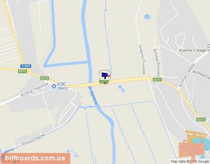 Billboard B in Irpin, 6х3  m. Irpin', trasa M-07 "Kiiv-Kovel'", km 23+100 livo, mist cerez r. Irpinka, za 650m do rozvilki Irpin'-Gostomel'-Buca, ZK "Gostomel' Rezidens", verh scheme
