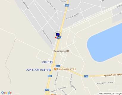 Billboard B in Novi Petrivtsi, 6х3  s. Novi Petrivci, trasa R-02 "Kiiv-Ivankiv-Ovruc", km 20+600 livo, cerez 370m pisla povorotu na st. Soludenka ta AZS OKKO scheme