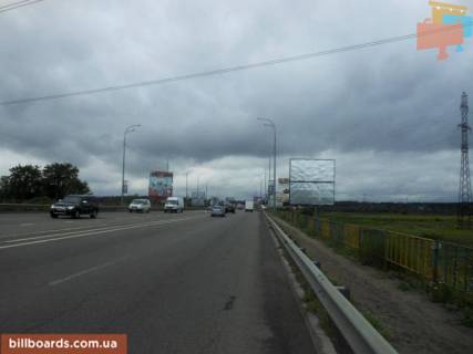 Billboard A in Irpin, 6х3  m. Irpin', trasa M-07 "Kiiv-Kovel'", km 22+850 pravo, mist cerez r. Irpinka, za 900m do rozvilki Irpin'-Gostomel'-Buca, ZK "Gostomel' Rezidens", verh Photo 1