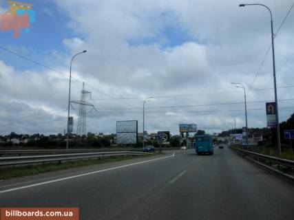 Billboard B in Irpin, 6х3  m. Irpin', trasa M-07 "Kiiv-Kovel'", km 22+850 pravo, mist cerez r. Irpinka, cerez 900m pisla rozvilki Irpin'-Gostomel'-Buca, ZK "Gostomel' Rezidens", verh Photo 1