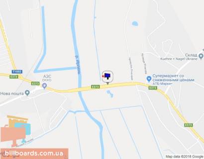 Billboard B in Irpin, 6х3  m. Irpin', trasa M-07 "Kiiv-Kovel'", km 22+950 pravo, mist cerez r. Irpinka, cerez 800m pisla rozvilki Irpin'-Gostomel'-Buca, ZK "Gostomel' Rezidens", niz scheme