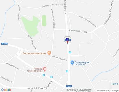 Citylight B in Vasylkiv, 1,2х1,8  m. Vasil'kiv, st. Dekabristiv, 9 - golovna rozv'azka mista, kafe "Lasosi" scheme