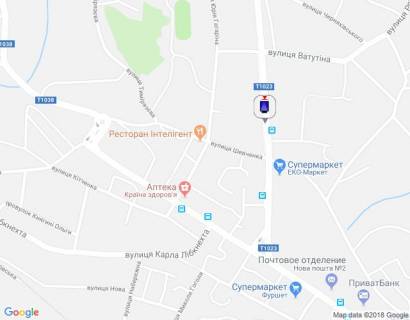 Citylight A in Vasylkiv, 1,2х1,8  m. Vasil'kiv, st. Dekabristiv, 9 - golovna rozv'azka mista, kafe "Lasosi" scheme