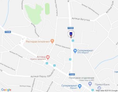 Citylight B in Vasylkiv, 1,2х1,8  m. Vasil'kiv, st. Dekabristiv, 9 - golovna rozv'azka mista, kafe "Lasosi" scheme