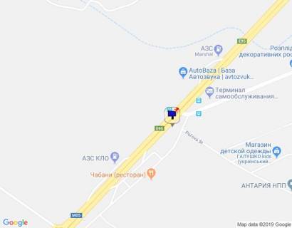 Billboard B in Chabani, 6х3  s. Cabani, trasa M-05 Kiiv-Odesa, km 16+650 livo, povorot na st. Kirova, cerez 135m pisla avtobusnoi zupinki ta 190m pisla zaizdu na  AZS Marshal, za 140m do AZS KLO, verh scheme