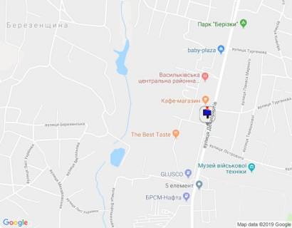 Billboard A in Vasylkiv, 6х3  m. Vasil'kiv, st. Dekabristiv, 83 (povorot na ditacu likarnu) scheme