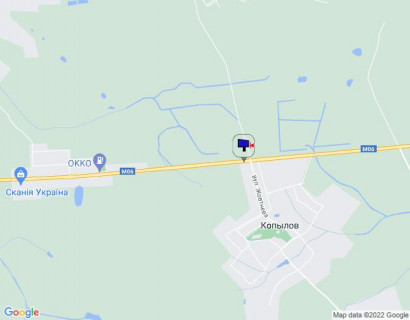 Billboard B in Kopiliv, 6х3  с. Копилів, траса М-06 "Київ-Чоп" (Житомир), км 46+500 ліво, через 150м після повороту на вул. Жовтнева та вул. Заводська scheme