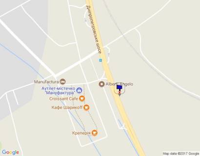 Billboard A in Khodosivka, 6х3  Dniprovs'ke sose, trasa N-01 "Kiiv-Znam'anka", km 23+850 livo, za 200m do povorotu na s. Hodosivku ta AZS UPG, navproti TC "MegaMarket" scheme