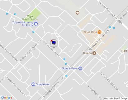 Billboard B in Brovary m. Brovari, st. Korolenka, 52, cerez 120m pisla rozvilki z st. Marii Lagunovoi, cerez 240m pisla TC Forum, za 200m do rozvilki z bul'varom Nezaleznosti scheme