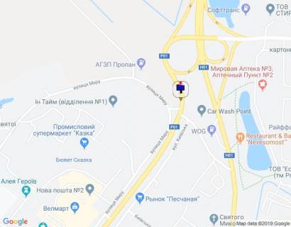 Billboard A in Obukhiv, 6х3  m. Obuhiv, st. Kiivs'ka, pravo, v'izd v m. Obuhiv z m. Kieva, Ukrainki scheme