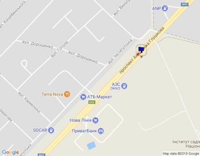 Billboard A in Gatne, 6х3  s. Cabani, pocatok prospektu Akademika Gluskova, trasa M-05 Kiiv-Odesa, km 13+550 livo, v'izd v Kiiv, navproti AZS UPG, FORA, pered ZK Odes'kij Kvartal, v radiusi 300m AZS OKKO, Nova Linia, ATB, verh scheme