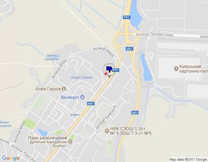 Billboard B in Obukhiv m. Obuhiv, st. Kiivs'ka, 123 (viizd z Obuhiv na Kiiv, Ukrainku) scheme