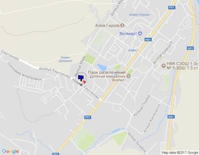 Billboard B in Obukhiv, 6х3  m. Obuhiv, st. Kastanova, 9, navproti rinku "Rankovij", bila STO ta banku PUMB scheme